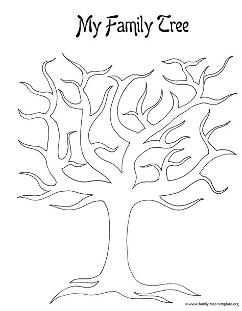 large tree template large blank family tree