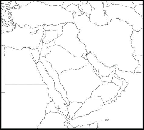 middle east blank map printable printable templates