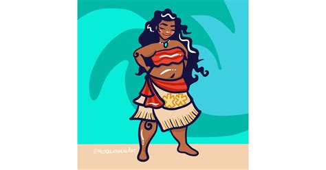 Curvy Moana Best Disney Princess Fan Art Popsugar Love