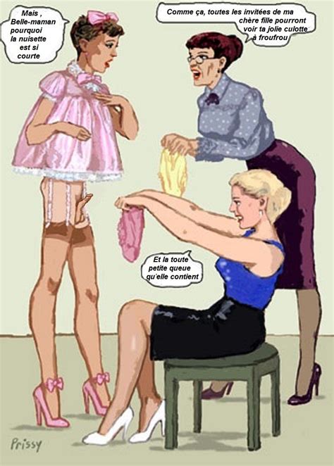 anime cartoon captions art of humiliation sissy cuckold in frnch hig