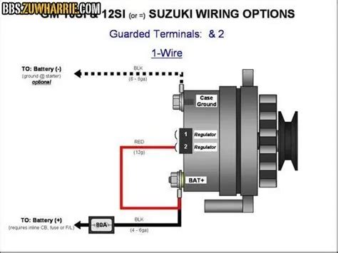 alternator wiring diagram  battery honda alternator  charging systems explained ricks