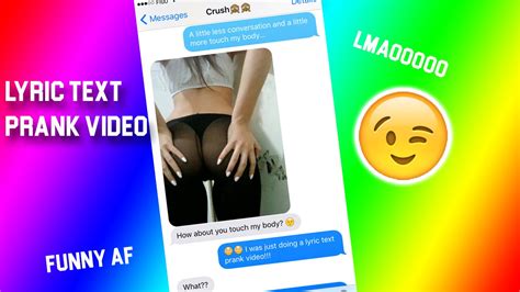 Funny Song Lyric Text Prank On My Crush Gone Sexual