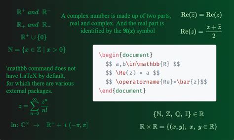 write  real number symbol  latex real number symbol