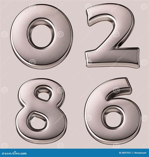 silver numbers stock illustration illustration  button