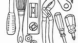 Coloring Tool Belt Tools Box sketch template