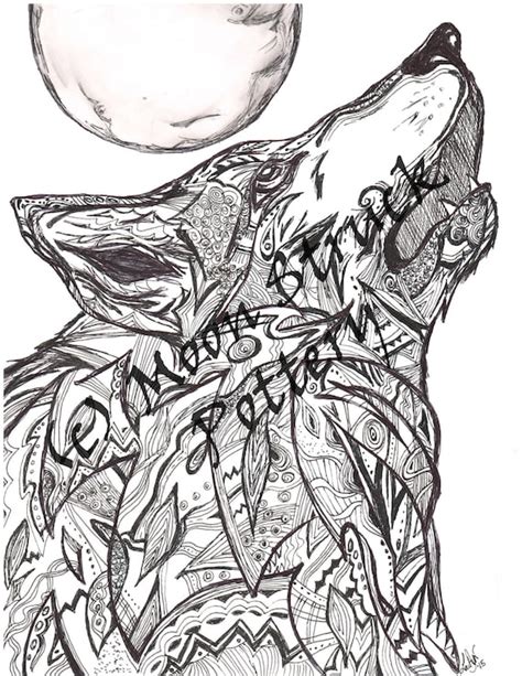 animal coloring page wolf coloring page adult coloring page