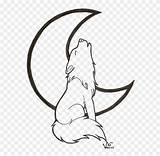 Outlines Wolves Howling Pinclipart Clipartkey Kindpng sketch template