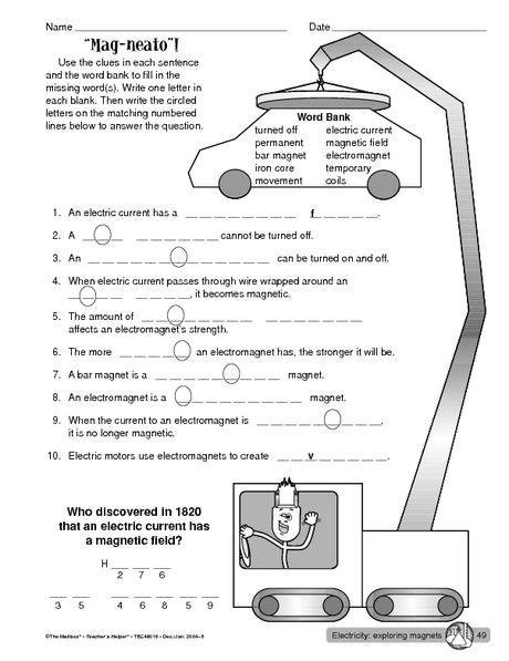 magnetism kindergarten worksheets kindergarten lessons kindergarten
