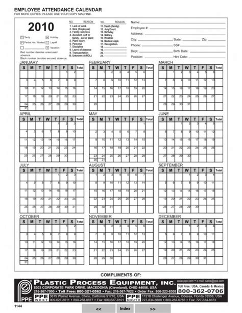 printable attendance calendar  printable calendar monthly