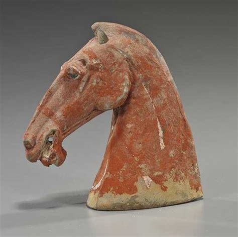 chinese han dynasty pottery horse head