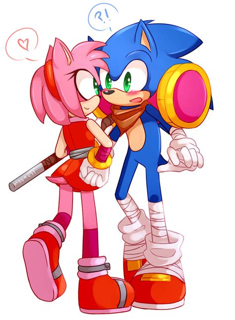Commission Amy And Sonic Sonamy Boom By Moon Klein