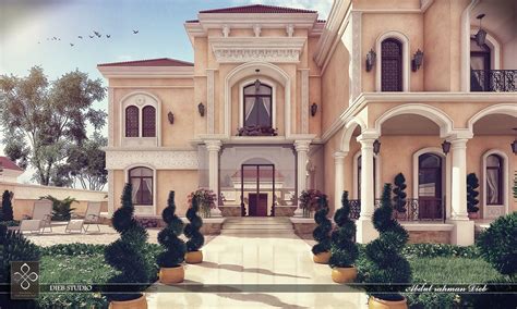villa roman style  behance roman house modern exterior house designs bungalow house design