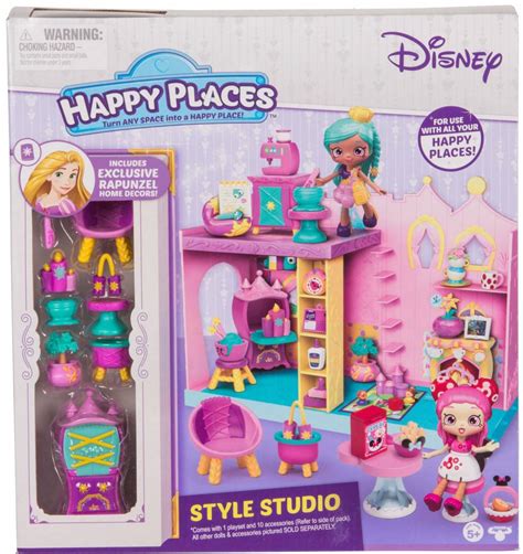 toy review disney happy places rapunzel  belle theme packs