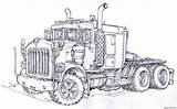Coloring Pages Peterbilt Rigs Truck Drawing Adult Tattoo Car Big Rig Colouring Sketches Pencil Vehicle Tips Painting Model sketch template