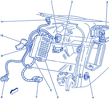 gmc yukon xl  instrument electrical circuit wiring diagram carfusebox