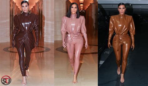 Check Out Kim Kardashians Sizzling Latex Look By Balmain