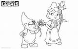 Gnomes Juliet Gnomeo Flower Coloring Pages Sherlock Give Printable Kids sketch template