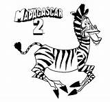 Marty Madagascar Coloring Zebra Pages Colored Color Cartoons Print October 2009 sketch template