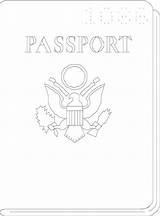 Passport Coloring Cover Preschool Around Theme Abcteach School Popular Travel sketch template