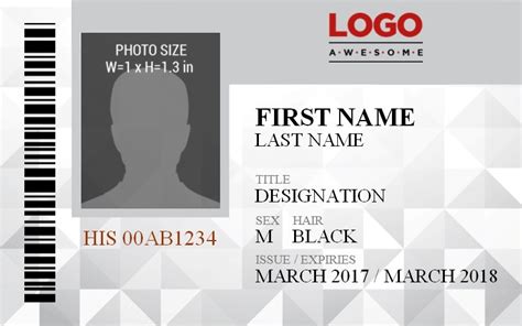 vertical id badge template  word templates