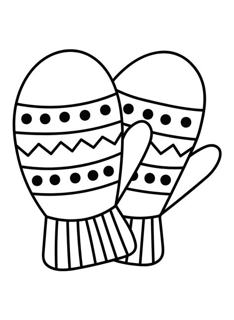 mittens winter coloring page  printable coloring pages