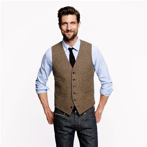 airtailors vintage mens slim fit formal tweed vest  pockets prom vest rustic wedding vest