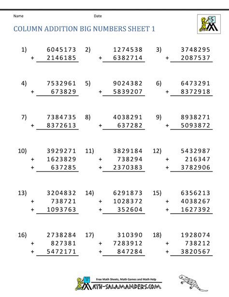 year  addition  subtraction worksheets  jay sheets