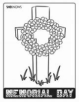 Coloring Pages Rip Memorial Wreath Cemetery Printable Getcolorings Print Letters Santa Templates Tombstone Color sketch template