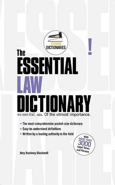 essential law dictionary  amy blackwell paperback barnes noble