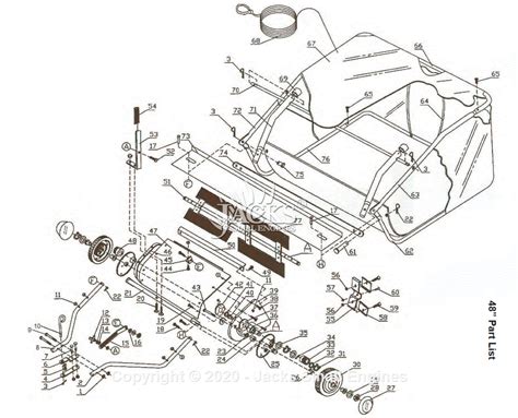 swisher  parts diagram  lawn sweeper assembly