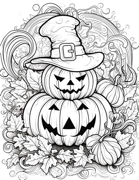 pumpkin coloring pages  kids  adults  mindful life