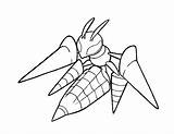 Beedrill Pokemon sketch template