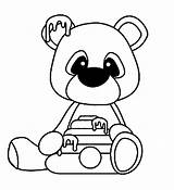 Riscos Ursinhos Bears Graciosos Pandas sketch template