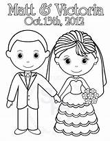 Coloring Pages Groom Bride Kids Wedding Printable Colouring Personalized Biersack Andy Activity Activities Getcolorings Book Table Library Clipart Favor Party sketch template