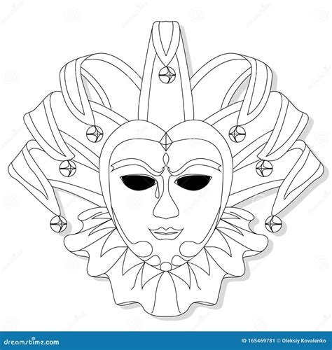 face mask joker style isolated vector illustration  white background