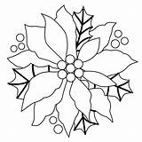 Poinsettia Coloringpages sketch template