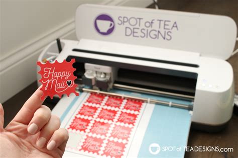 stickers   cricut  print  cut tutorial spot  tea designs