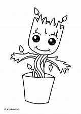 Groot Baby Coloring Drawing Kids Pages Easy sketch template