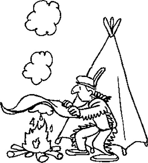 native american indian coloring pages  kids