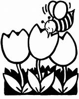 Bijen Bloemen Downloaden Uitprinten sketch template