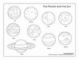 Planets Planeten Sonnensystem Geografie Weltraum Universum Grundschule Sachunterricht Weltall Sachkunde Dover sketch template
