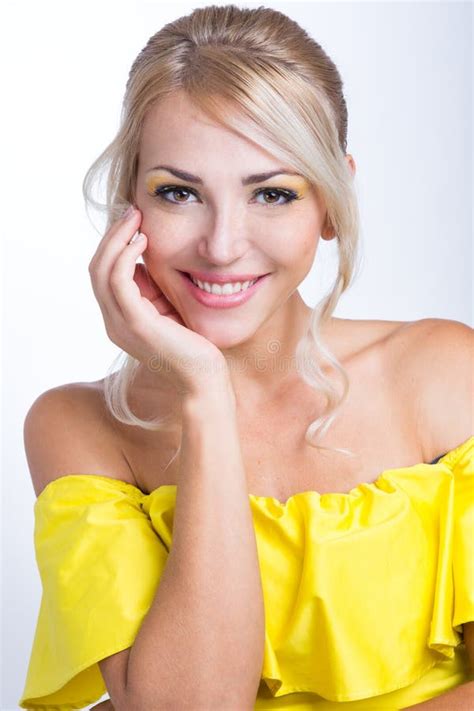 Girl In Yellow Dress Stock Image Image Of Beauty Face 65967491