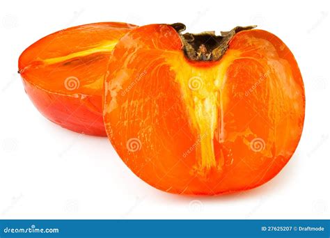 persimmon cut stock image image  orange fresh natural