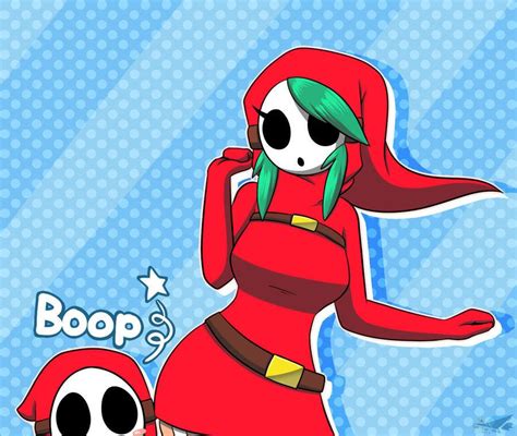 Shygal Boop Shy Guy Cute Anime Character Super Mario Art Comic