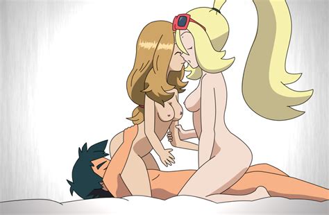 Rule 34 2girls Amourshipping Breasts Cowgirl Position