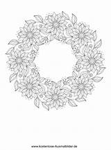 Blumenkranz Erwachsene Ausmalen Ausmalbild Blumen Vorlagen Mandalas Malen Einfache sketch template