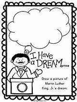 Luther Martin King Jr Dream Speech Coloring Pages Freebie Pack Template sketch template