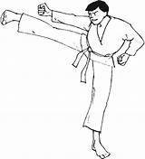 Marciales Colorear Karate sketch template