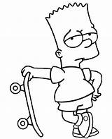 Bart Simpson Skateboard Kolorowanki Gangster Simpsonowie Printable Topcoloringpages Druku Desenhar sketch template