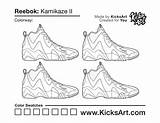 Kamikaze Reebok Kicksart sketch template